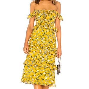 TULAROSA Lily Dress in Yellow Dolly Floral